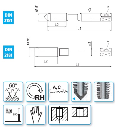 Метчик 00MF10x0,75